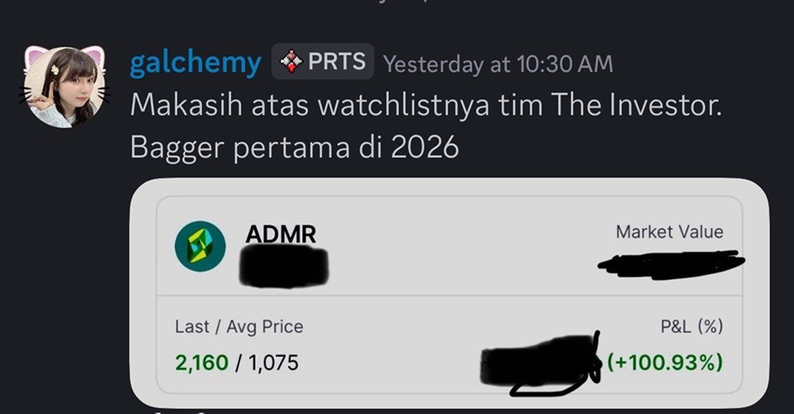 Screenshot ADMR naik 100 persen
