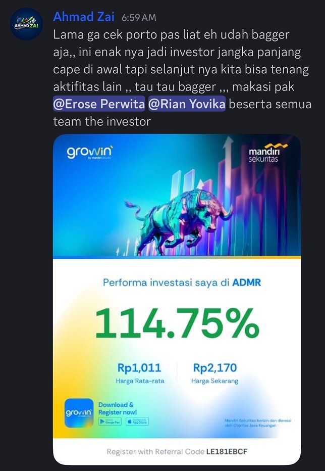 Screenshot ADMR naik 114 persen